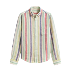 Hot Gant Multistripe Linen Shirt - 105 Multicolor