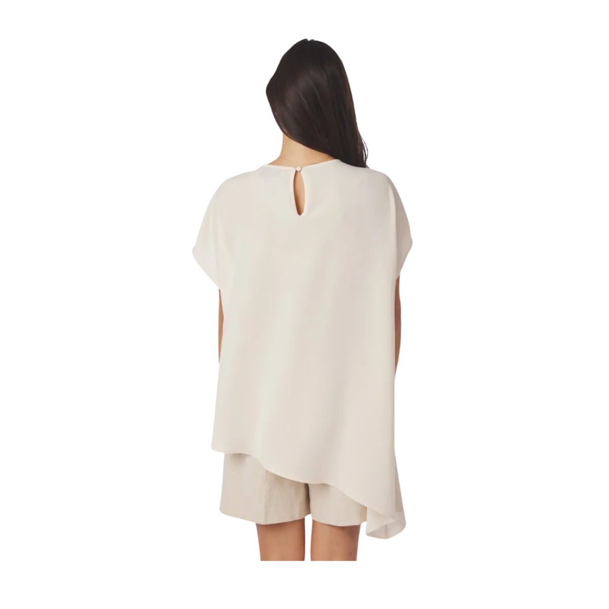 Neo Noir Nerita Asymmetric Blouse - Off White
