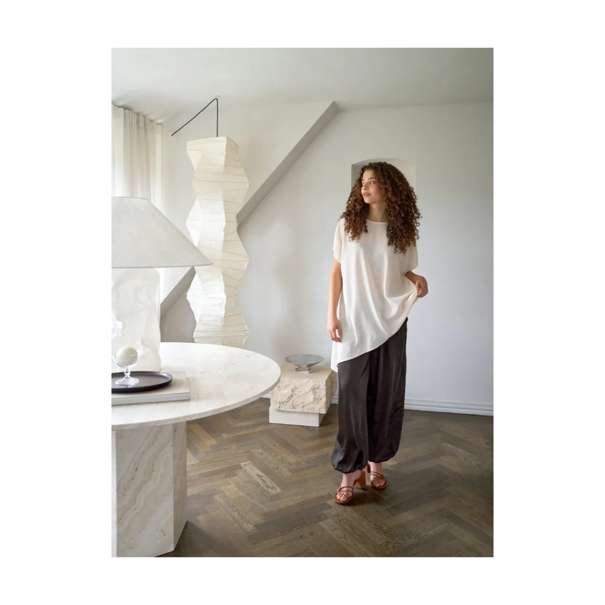 Neo Noir Nerita Asymmetric Blouse - Off White