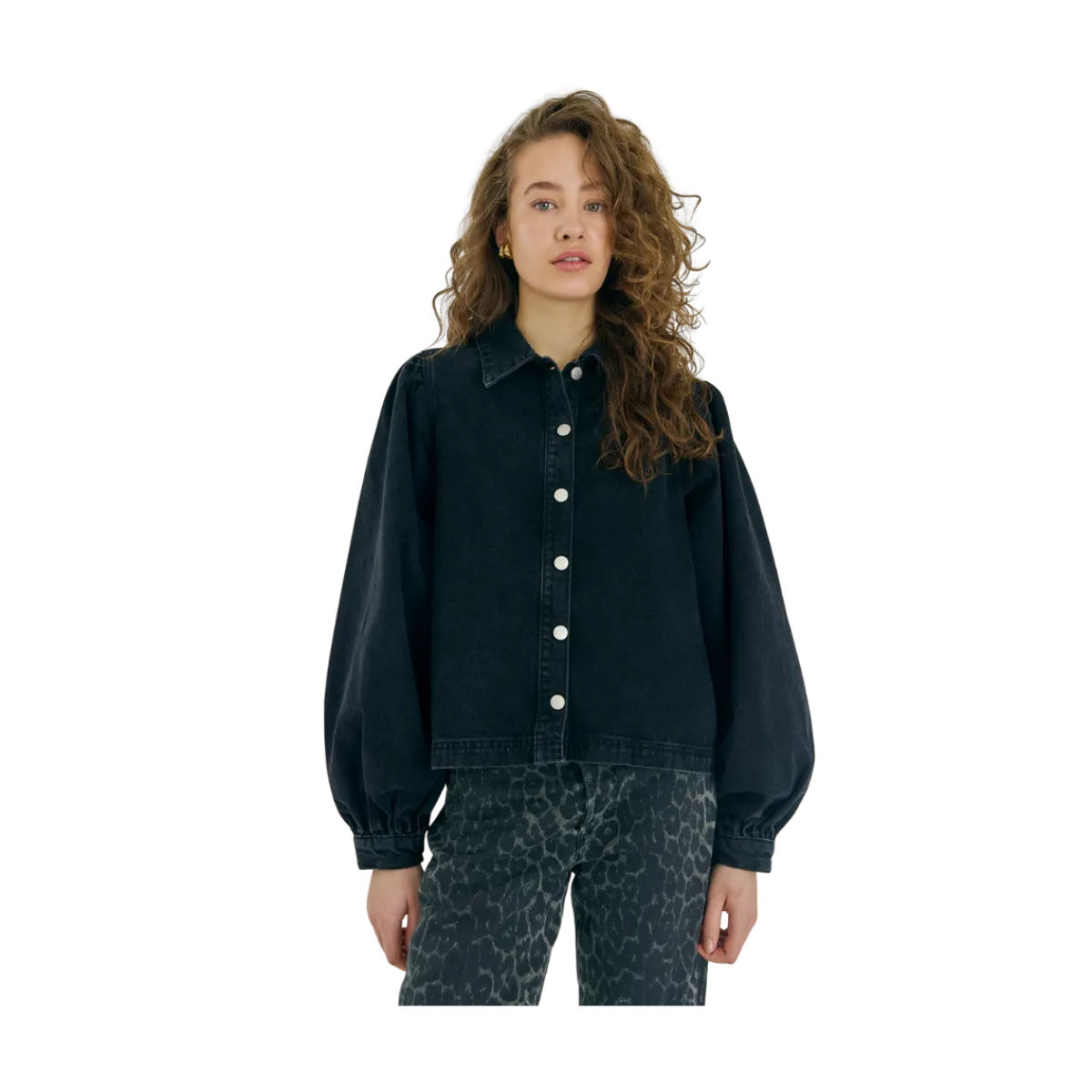 Online Norr Ninni Clean Denim Shirt - Black Washed