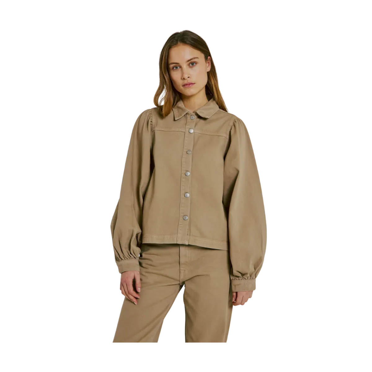 Online Norr Ninni denim shirt - Dark Sand