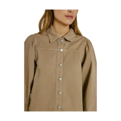 Online Norr Ninni denim shirt - Dark Sand