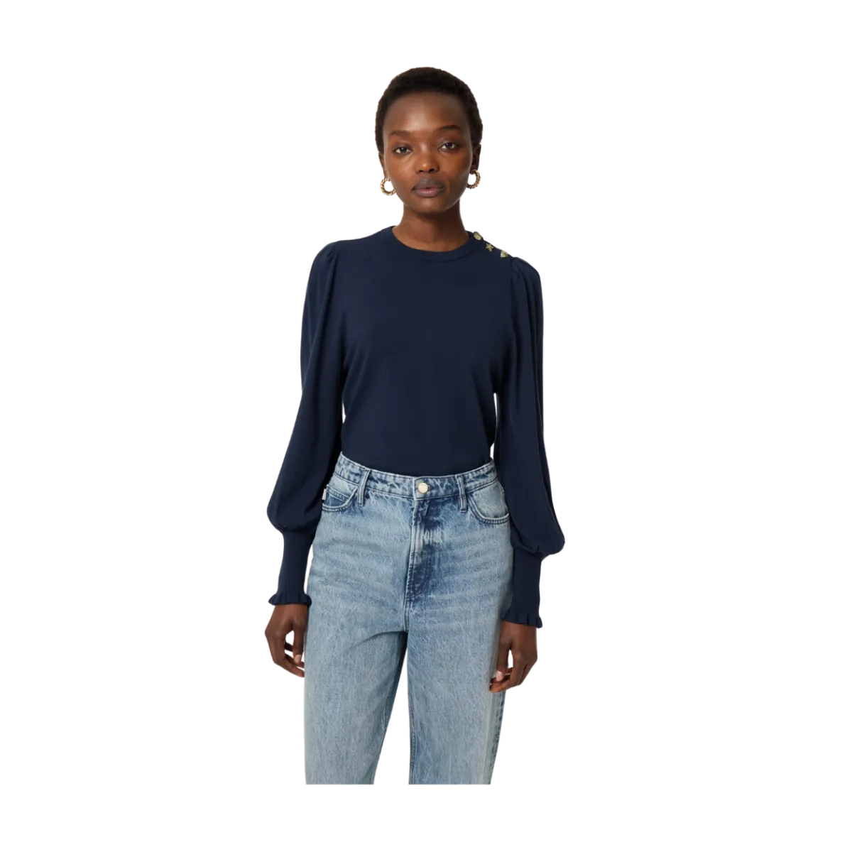 Clearance Fabienne Chapot NOO olly Balloon Pullover - After idnight Blue