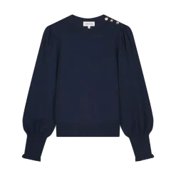 Clearance Fabienne Chapot NOO olly Balloon Pullover - After idnight Blue
