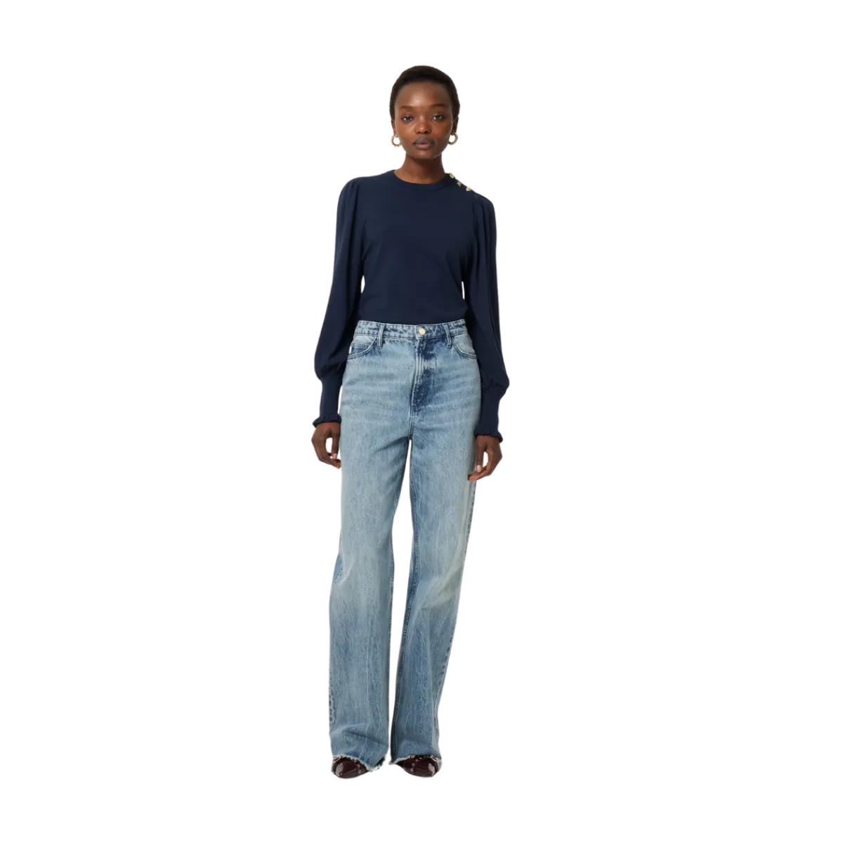 Clearance Fabienne Chapot NOO olly Balloon Pullover - After idnight Blue