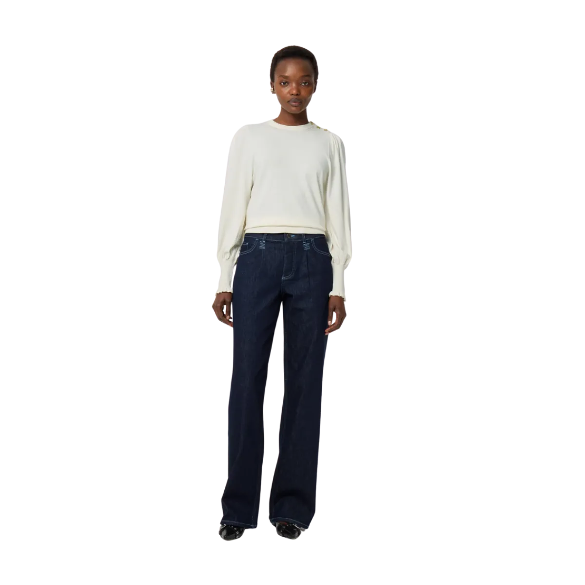 Discount Fabienne Chapot NOO olly Balloon Pullover - Coy White
