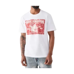 Clearance True Religion Painted Brick Buddha Tee - Optic White