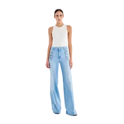 Online Vicolo Pantalone - Denim Chiaro