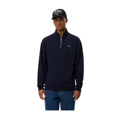 Sale Les Deux Patch Half-Zip Sweatshirt - dark navy