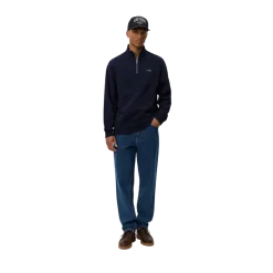 Sale Les Deux Patch Half-Zip Sweatshirt - dark navy