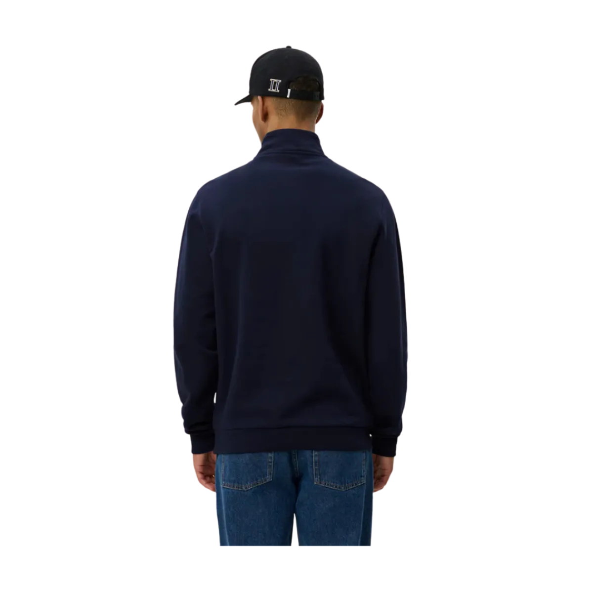 Sale Les Deux Patch Half-Zip Sweatshirt - dark navy
