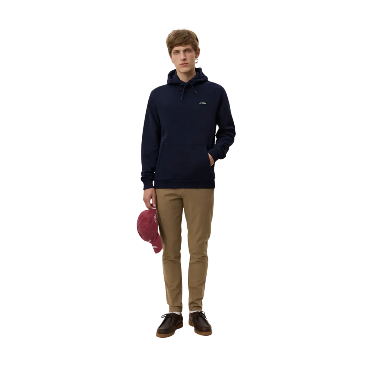 Discount Les Deux Patch Hoodie - Dark Navy