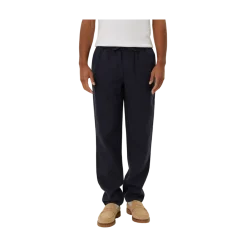 New Les Deux Patrick Linen Pant - Dark Navy