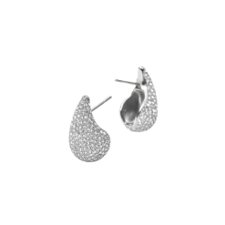 Discount Mockberg Pavé Daring Large Silver Dupe Earring - Silver