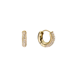 Mockberg Pavé Everyday Small Gold Hoops - gold