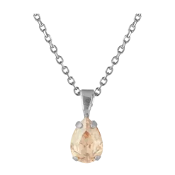 New Caroline Svedbom Petite Drop Necklace Rhodium - 4001 Golden Shadow