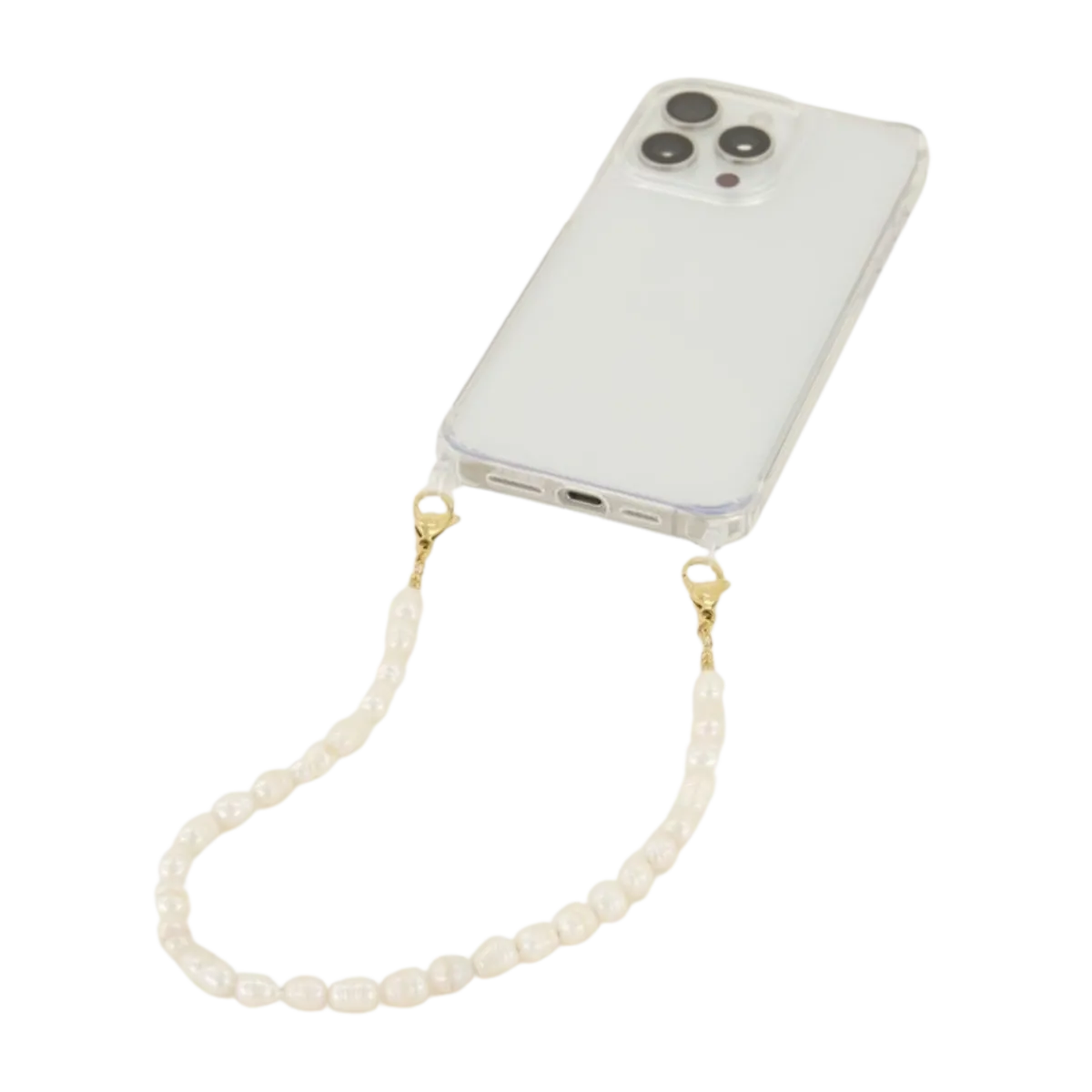 My Jewellery Phone cord pearls short - 1200 Gold