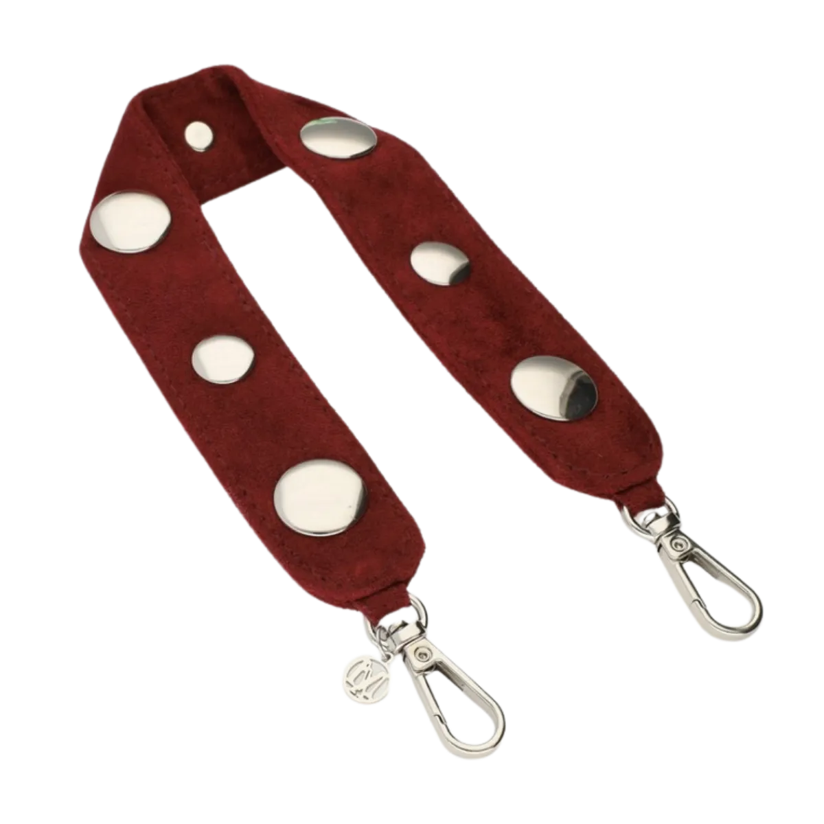 Hot My Jewellery Phone cord suede studs burgundy - 275 Dark Red