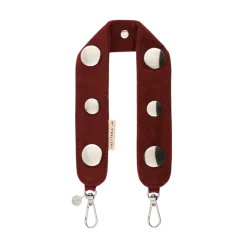 Hot My Jewellery Phone cord suede studs burgundy - 275 Dark Red