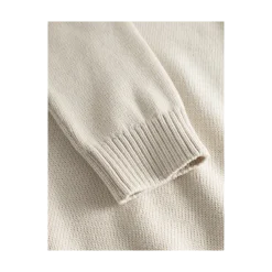 Sale Knowledge Cotton Apparel Plain Knitted Crewneck - Buttercrea