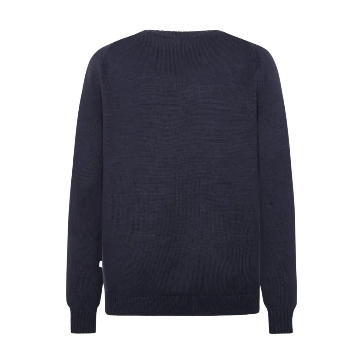 Outlet Knowledge Cotton Apparel Plain Knitted Crewneck - Night Sky