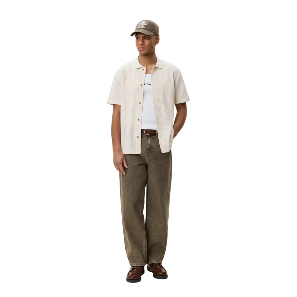 New Les Deux Pointee SS Shirt - Eggnog White