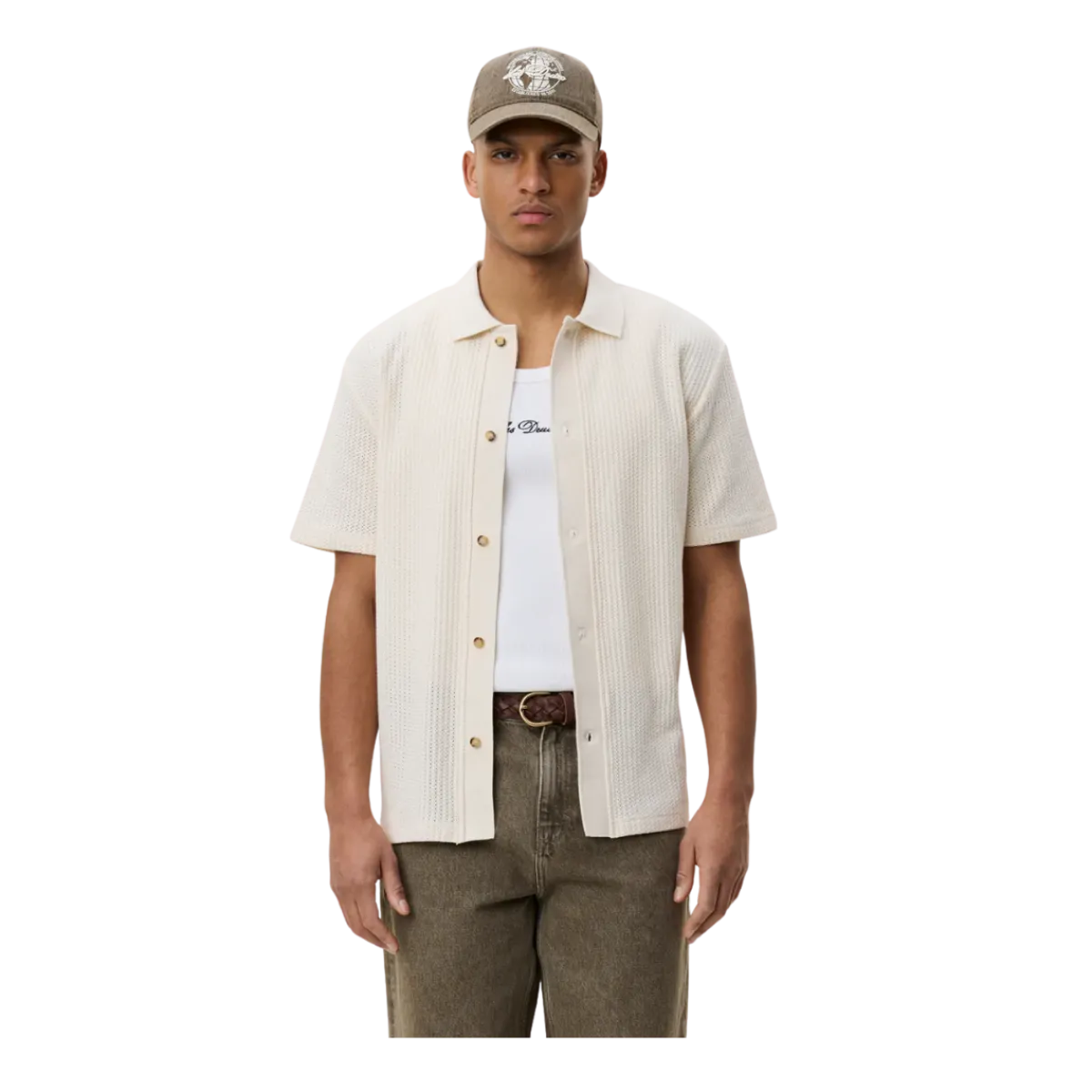 New Les Deux Pointee SS Shirt - Eggnog White