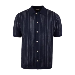 Outlet Stenströms Poo hirt Knitted triped - Navy tripe