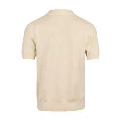 Best Stenströms Polo hirt Knitted Textured - Offwhite