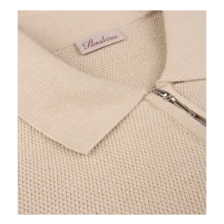 Hot Stenströms Poo hirt Knitted Zip Texture Organic Cotton - ight beige