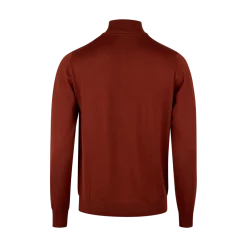 Hot Stenströms Puover Knitted Haf Zip - Dark Orange