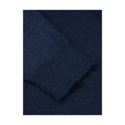 Clearance Stenströms Pullover Knitted Half Zip - Dark Blue
