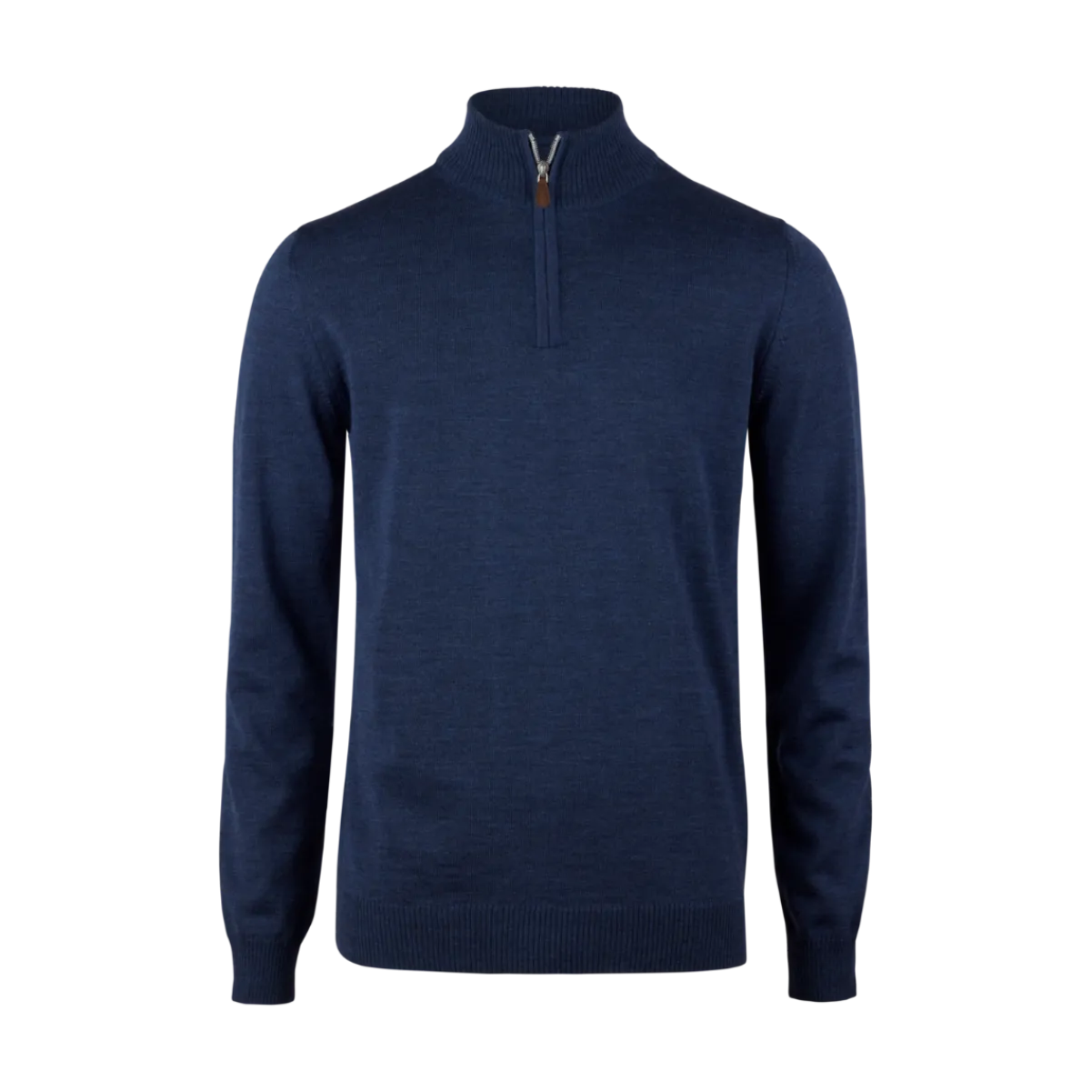 Clearance Stenströms Pullover Knitted Half Zip - Dark Blue