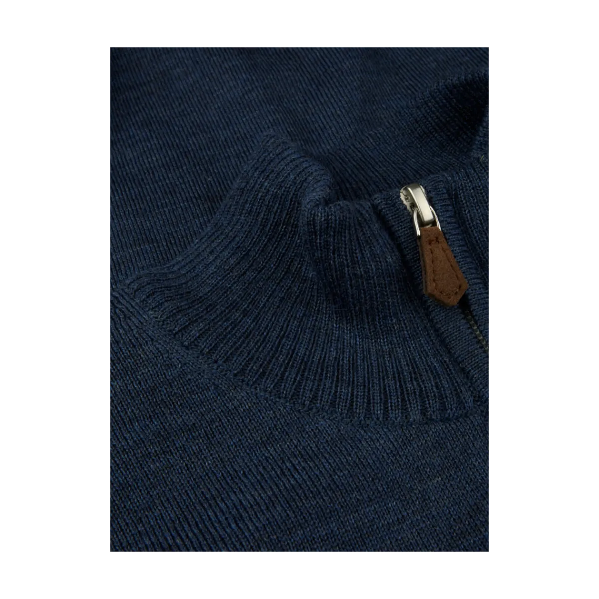 Clearance Stenströms Pullover Knitted Half Zip - Dark Blue