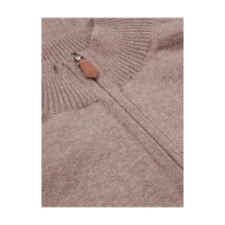 Online Stenströms Puover Knitted Haf Zip - ight Brown
