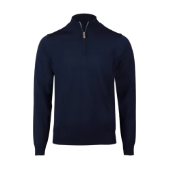 Hot Stenströms Puover Knitted Haf Zip - Navy