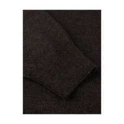 Stenströms Puover Knitted Ro Neck - Dark Brown