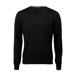 Sale Stenströms Pullover Knitted V-Neck erino Wool - Black