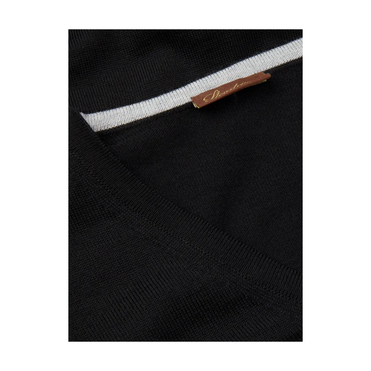 Sale Stenströms Pullover Knitted V-Neck erino Wool - Black