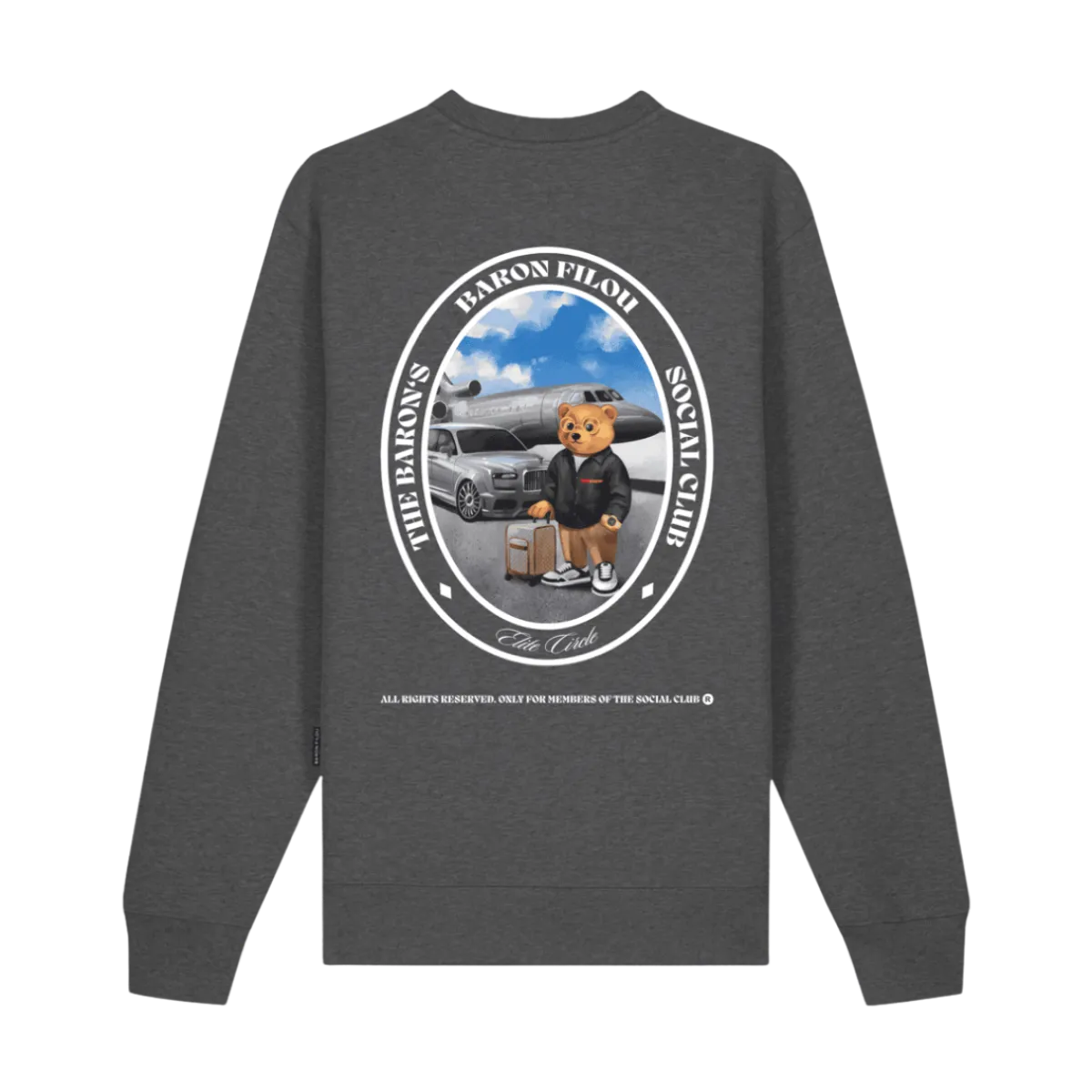 Sale Baron Filou Puover Ova Backprint Fiou CI - TONE GREY