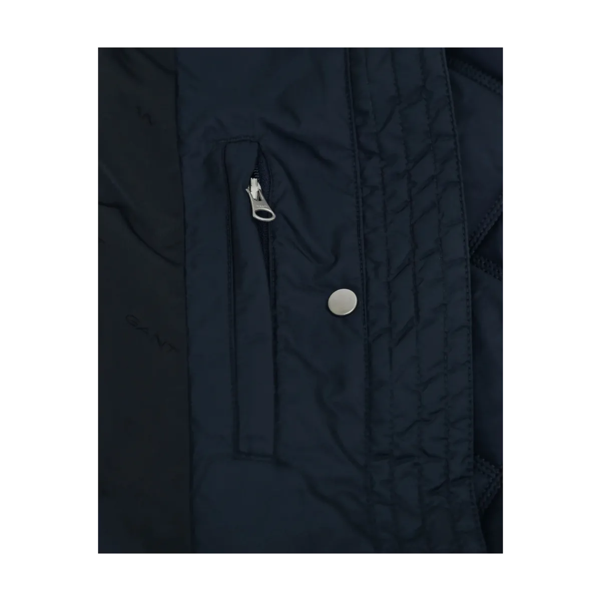 Clearance Gant Quilted Coat With Cord Trim - Evening Blue