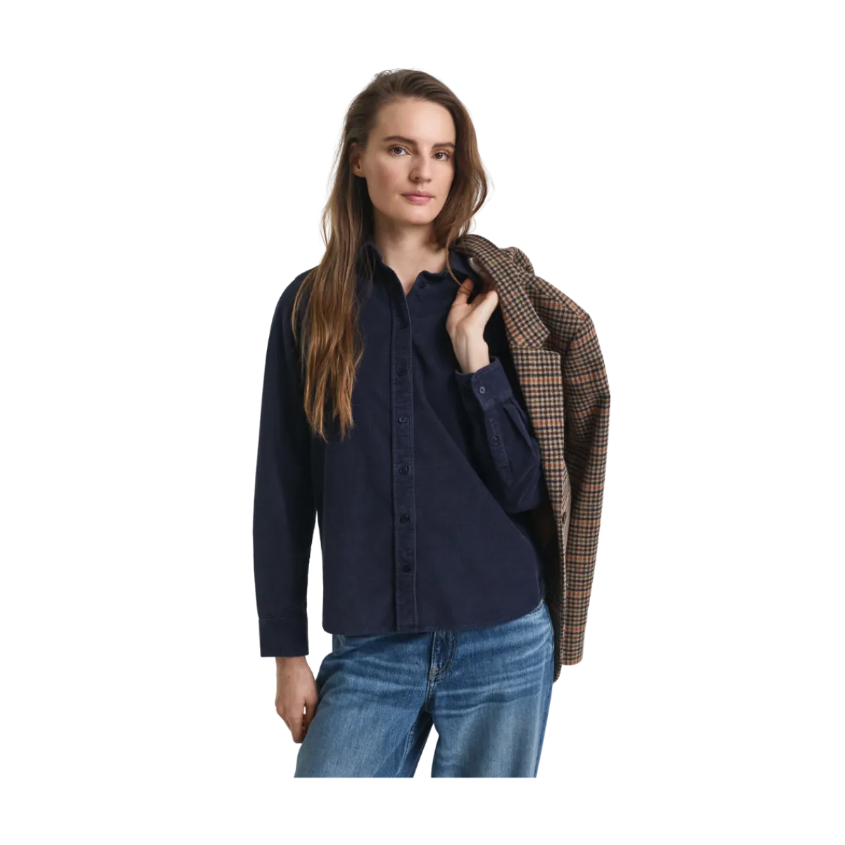 Gant Reg Cord Shirt - Evening Blue