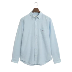Discount Gant Reg Cotton inen Shirt - Fresh Bue