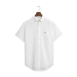 Online Gant Reg Cotton inen hirt - White