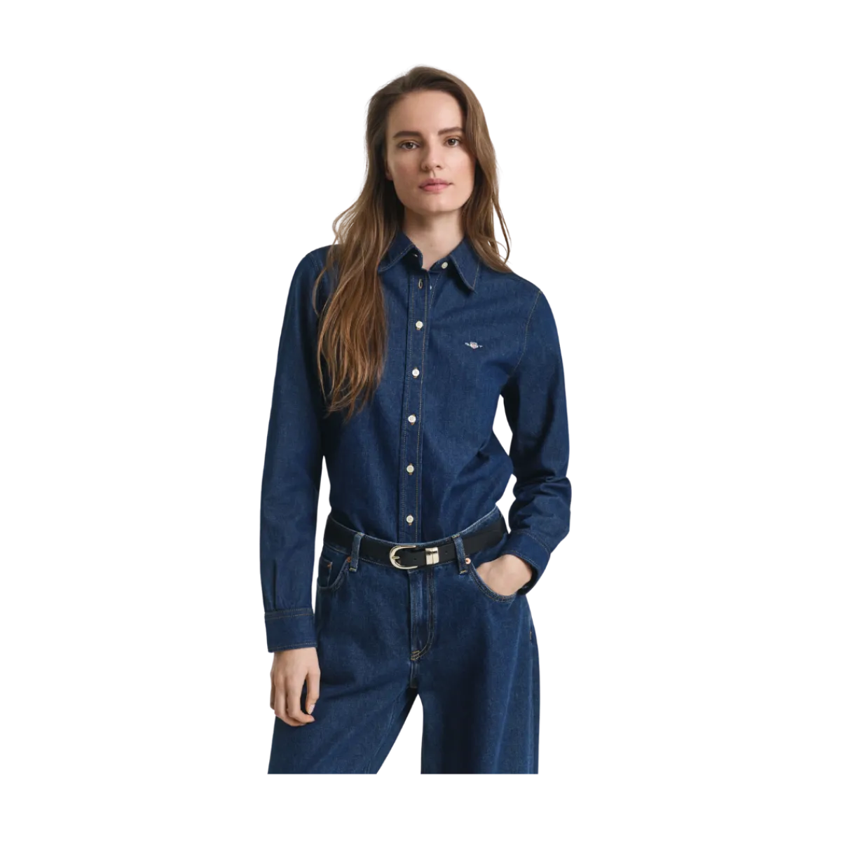 Gant Reg Denim Shirt - Dark Blue