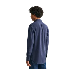 Best Gant Reg Jerey Pique hirt - Blue