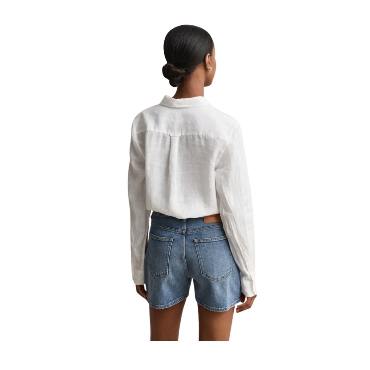 Clearance Gant Reg Linen LS Shirt - White