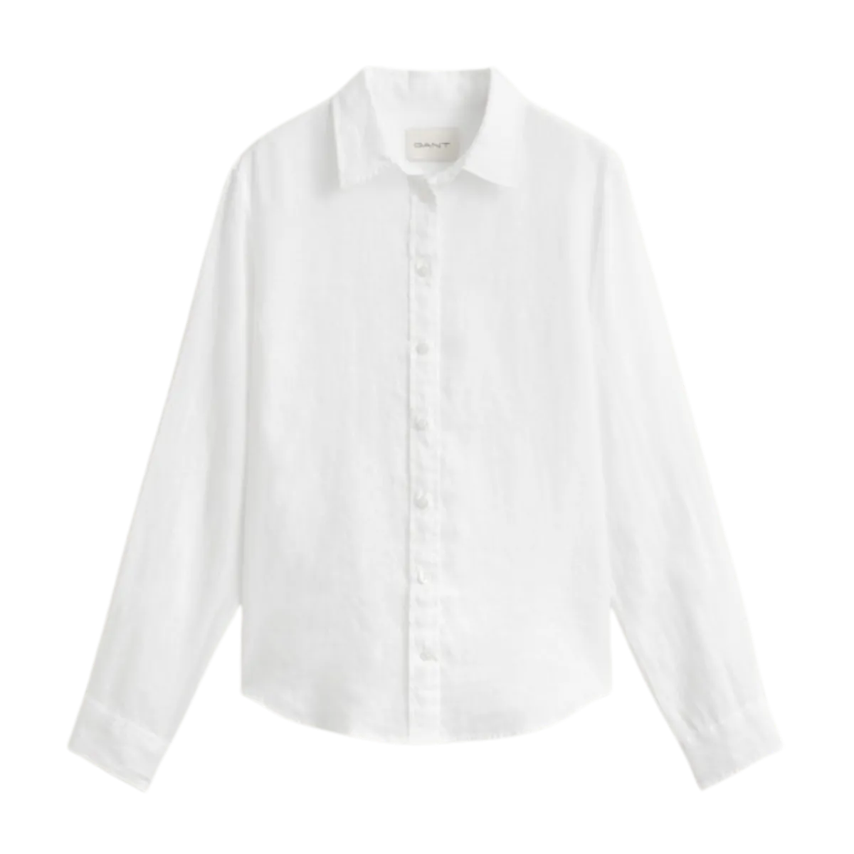 Clearance Gant Reg Linen LS Shirt - White