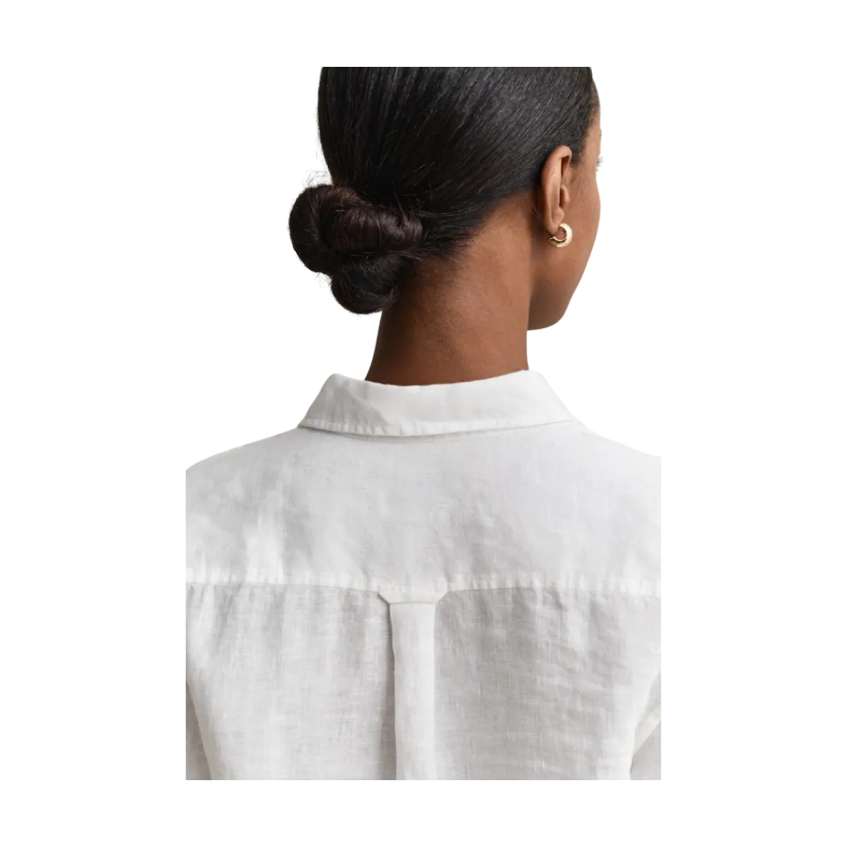 Clearance Gant Reg Linen LS Shirt - White