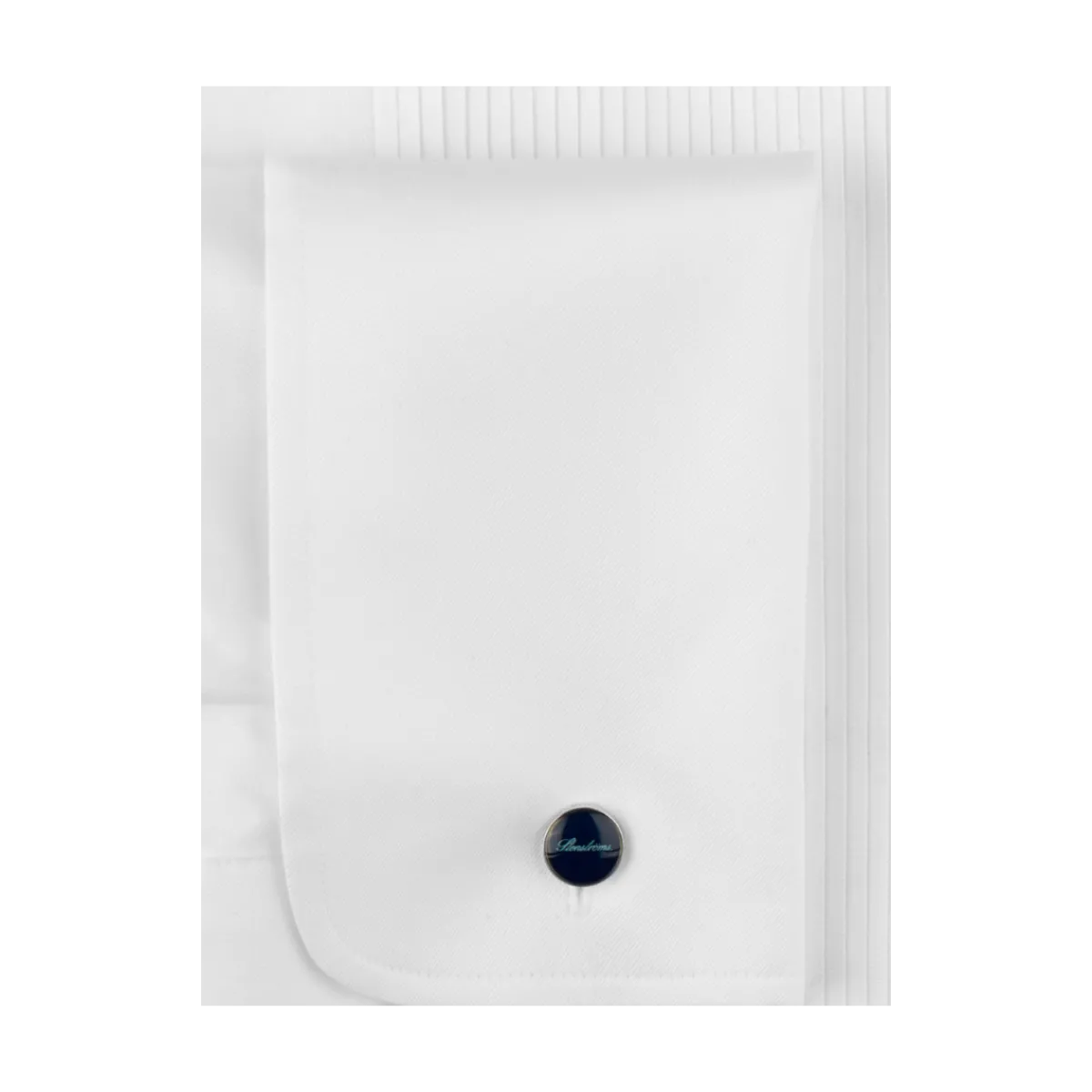 Clearance Stenströms Regular C56 Fly front open Pleats DR cuff - White